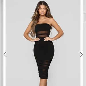 Fashion nova all meshed up black dress, medium